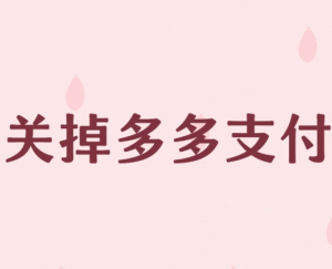 拼多多多多支付怎么关闭 拼多多多多支付关闭教程【测评】