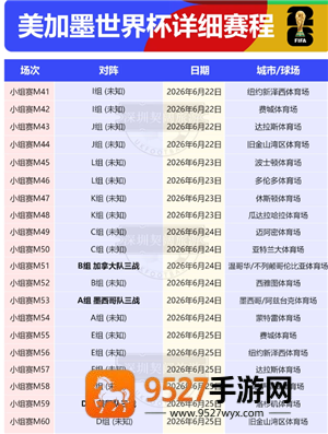 2026年世界杯举办的时间和地点 2026年世界杯赛程