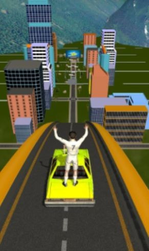 坡道起飞汽车Mega Ramp Car Jump
