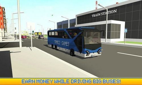 像素巴士司机Blocky City Bus Driver SIM