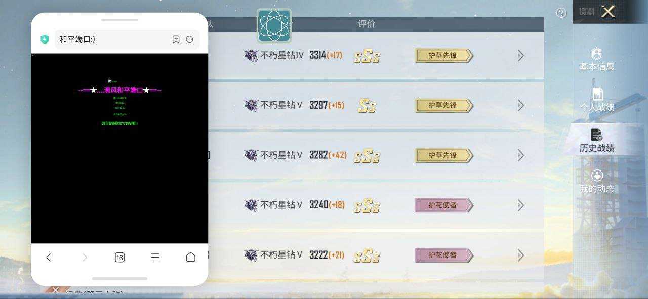 和平精英清风防封端口