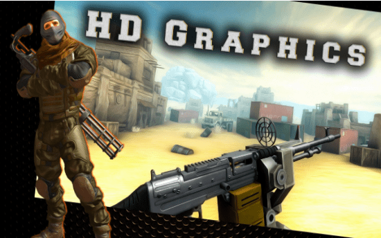 荒漠枪手射击Desert Gunner Battlefield Machine Gun Game