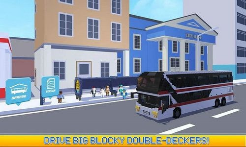 像素巴士司机Blocky City Bus Driver SIM