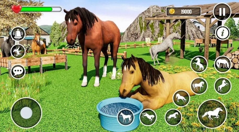 虚拟野马动物模拟器(Wild Horse Family Life Game)