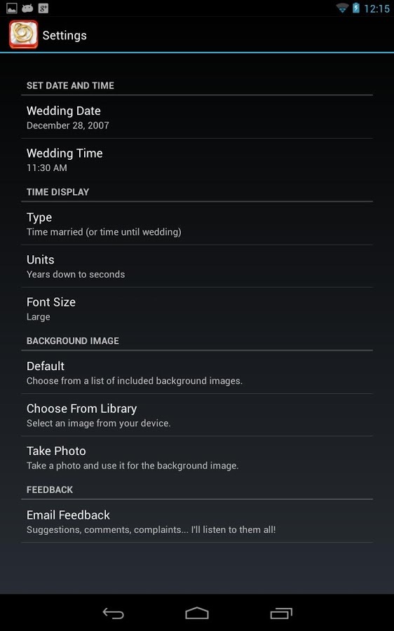 Marriage Timer