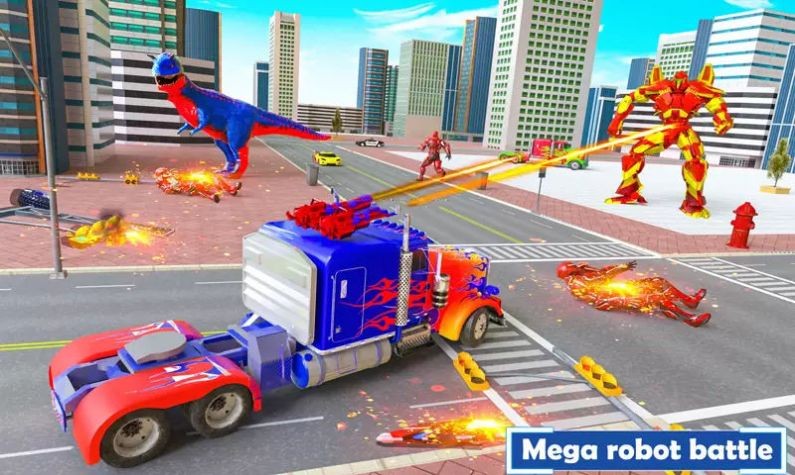 龙机器人卡车变换(Flying Dragon Army Truck)