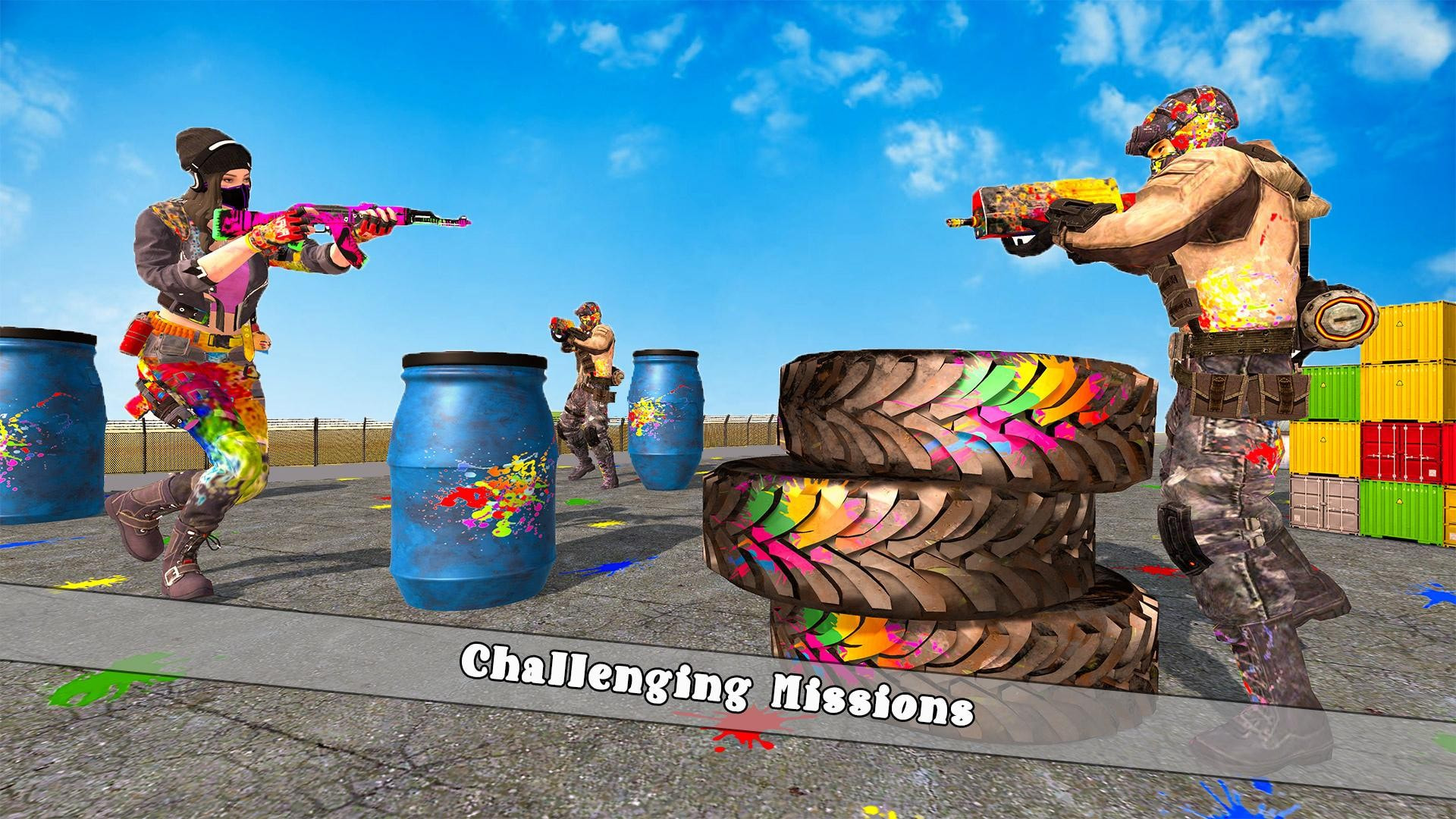 彩弹射击战斗模拟器(Arena Paintball Battle)