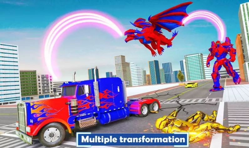 龙机器人卡车变换(Flying Dragon Army Truck)